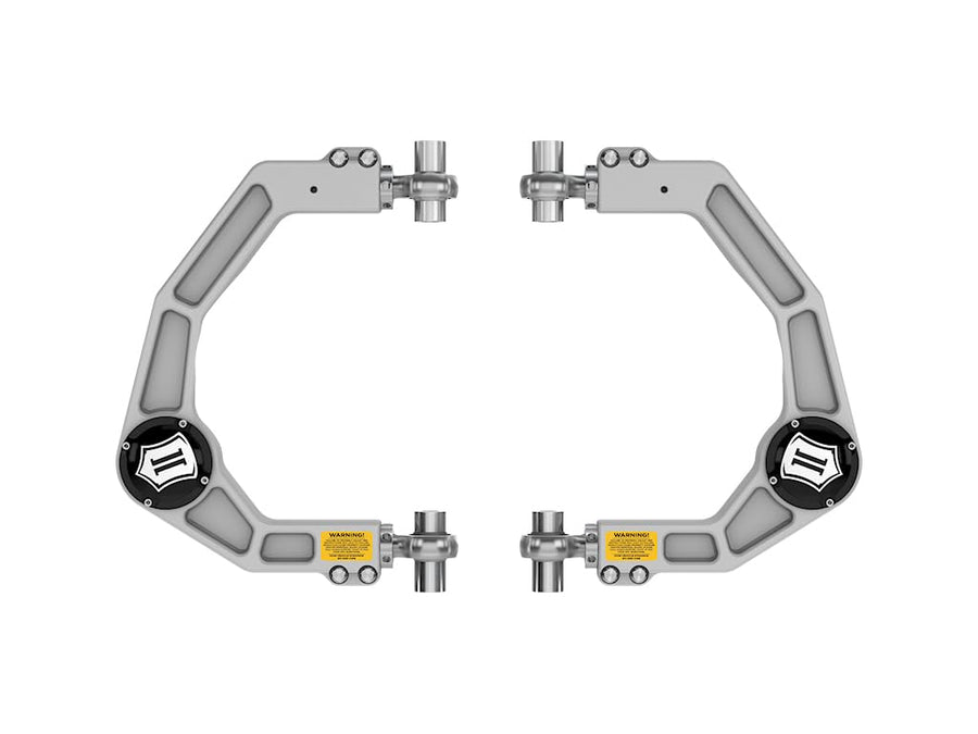 Front ICON 2021-2024 Ford F-150, Billet Upper Control Arms w/Delta Joint Pro