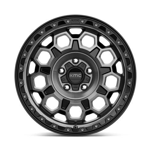 KMC 17X9 TREK 6X5.54.53-12mm SATIN BLACK WITH GRAY TINT - KM54579068412N