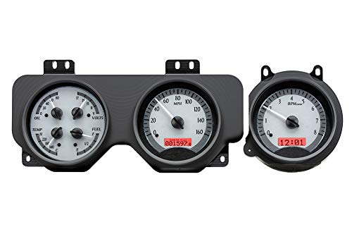 Dakota Digital VHX Analog Dash Gauges System 70 71 72 Pontiac GTO Silver Alloy Red VHX-70P-GTO-S-R