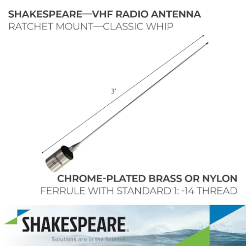 5241-R Shakespeare Low Profile 3' VHF Marine Antenna