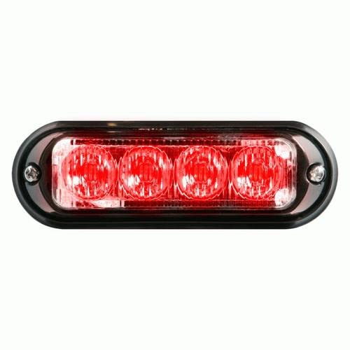 Heise Red Single Color Light Head Marker Lights - 4.6 Inch - 4 Led