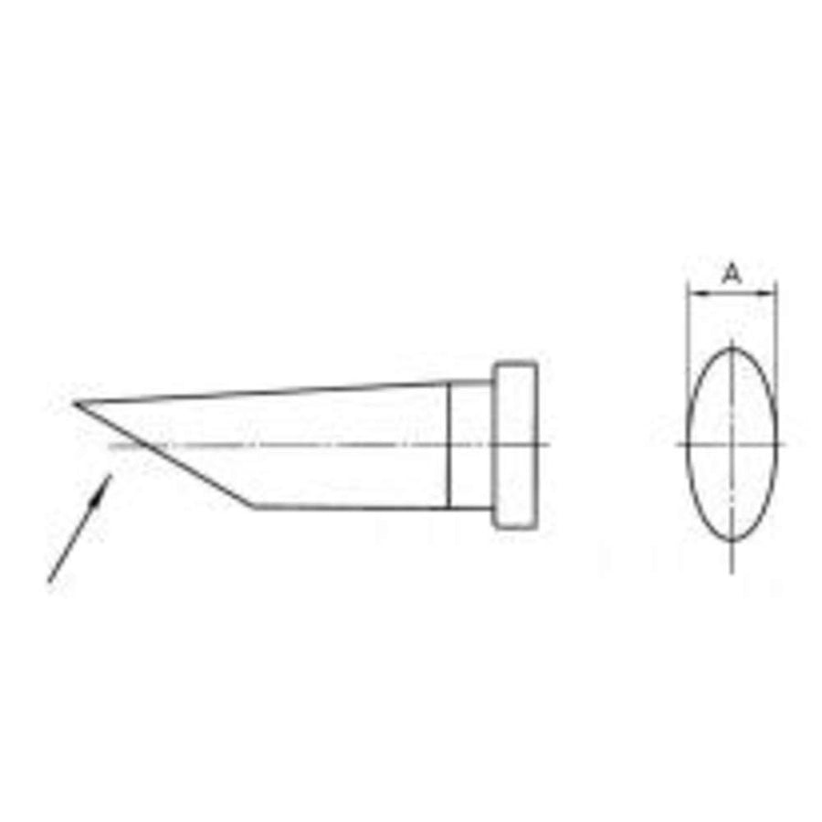 Weller LT BB T0054444499 SOLDERING TIP 2.4MM, Black