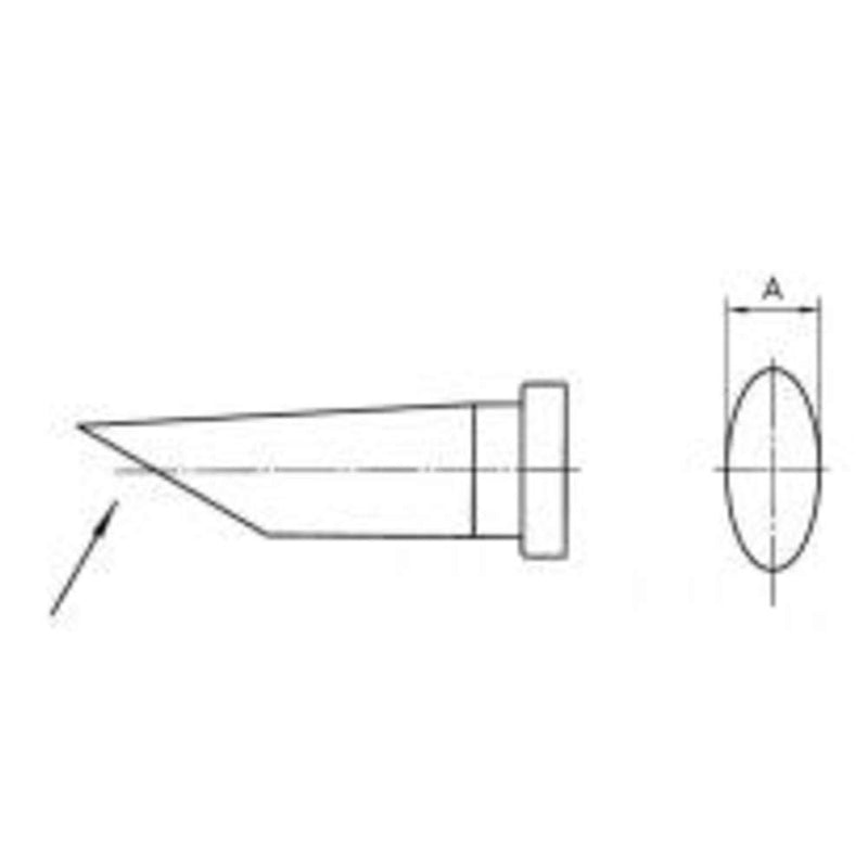 Weller LT BB T0054444499 SOLDERING TIP 2.4MM, Black