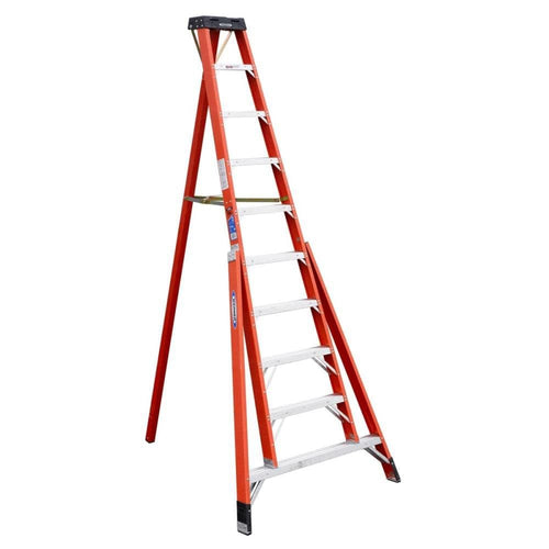 300-Pound Duty Rating Werner Fiberglass Tripod Ladder, 10-Foot