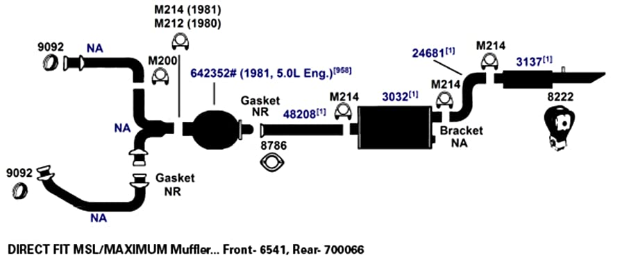 Exhaust Muffler AP Exhaust Products 6541