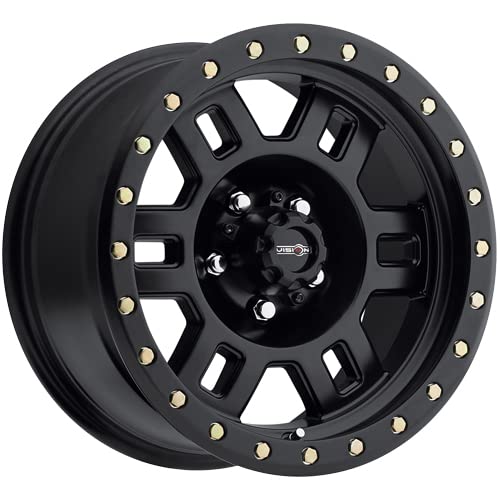 16X8 Vision Wheel 5X5.5 4.5BS Manx 398 Matte Black