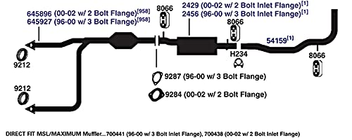 Exhaust Muffler AP Exhaust Products 2456