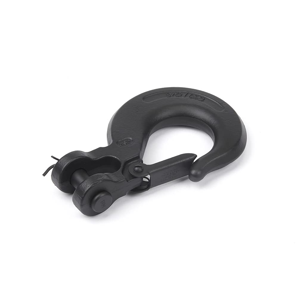 Service Kit WARN 98389 - Winch Clevis Hook with Latch: Black, 16,500 lbs.