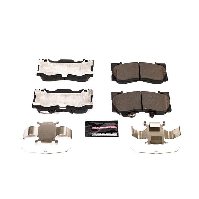 Power Stop Z23-1784 Z23 Evolution Sport Carbon Fiber Infused Ceramic Brake Pads with Hardware For Ford Mustang 2015-2023 [Model Specific]
