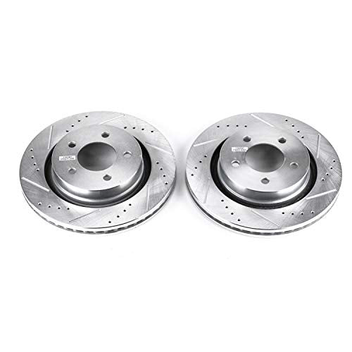 Power Stop Front AR8348XPR Drilled & Slotted Evolution Rotor Pair