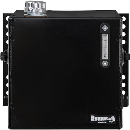 Buyers Products Side Mount SMR15S Steel Hydraulic Reservoir, 15 Gallon, Powder-Coated HRPO Steel, Internally Baffled, Welded Rear Brackets, 2 in. NPT Suction/Return, 1-1/4 in. NPT Return Port