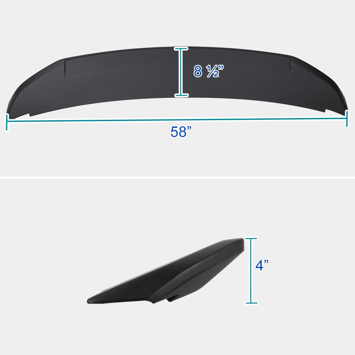 Spec-D Tuning Shelby GT500 Style Matte Black ABS Rear Trunk Spoiler Compatible with 2010-2014 Ford Mustang Models