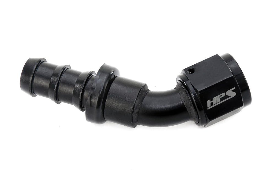 45 Degree HPS Performance -8 Push-On Aluminum AN Hose End, 150-4508
