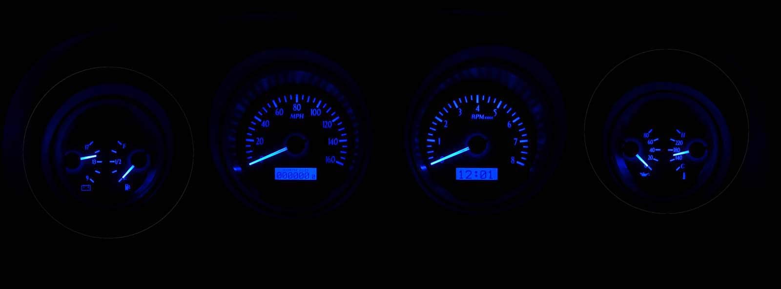 Carbon Fiber 1969 Ford Mustang VHX System - Blue Display