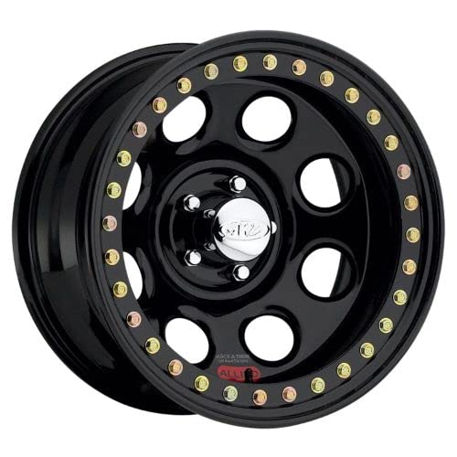 Raceline RT81 Wheels Rock 8 Beadlock Black Wheel with Titanium (17 x 8. inches /1 x 1 mm, 24 mm Offset)