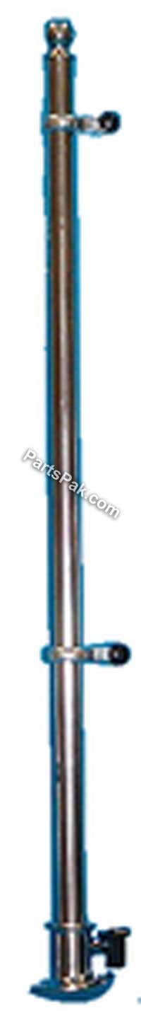 Taylor Made Flag Pole Kit Stainless Steel 36" – Made from T304 stainless steel – Adjustable clips for a taut fit – Easy installation to boat gunwale – Mounting base and hardware included – 2020109080