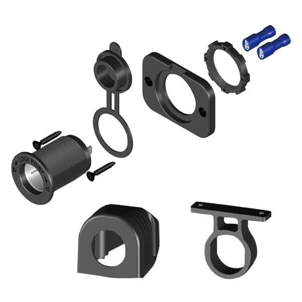 Power Socket Bulldog Winch 20286-12v 20A W/Cover and 3 Mounting Brackets