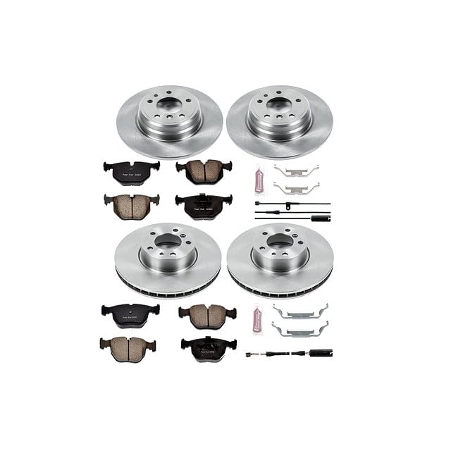 POWERSTOP Autospecialty KOE5710 Front and Rear Replacement Brake Kit-OE Brake Rotors & Ceramic Brake Pads