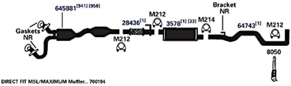 Exhaust Tail Pipe AP Exhaust Products 64743