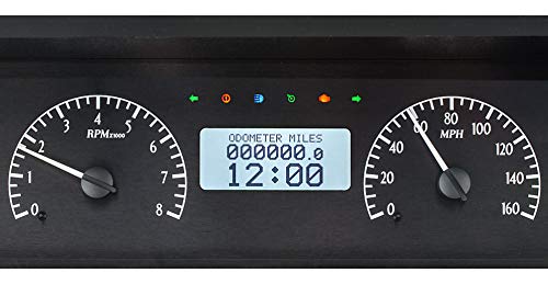 Dakota Digital VHX Analog Dash System 77 - 90 Chevy Impala / Caprice Black Alloy White VHX-77C-CAP-K-W