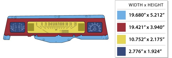 Dakota Digital Retrotech Gauge RTX-66C-NOV-X Instrument System Compatible with 1966-67 Chevy Nova