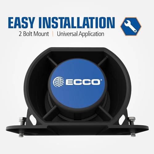 ECCO 12V 36V Backup Alarm 97dB Industrial Heavy-Duty Reverse Warning Alarm with Beeper Tone for Truck Van Freight Car Lorry Heavy Vehicles, 2 Year Warranty