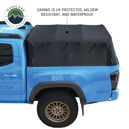 Explorer Soft Shell - Overland Vehicle Systems - Black Diamond Canvas and Aluminum Frame 2015-2022 GM Colorado