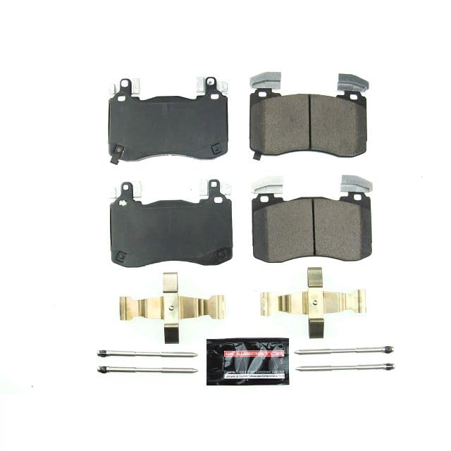 Power Stop Z23-6012 Z23 Evolution Sport Carbon Fiber Infused Ceramic Brake Pads with Hardware For Genesis G70 2019-2022, Kia Stinger 2018-2022 [Model Specific]