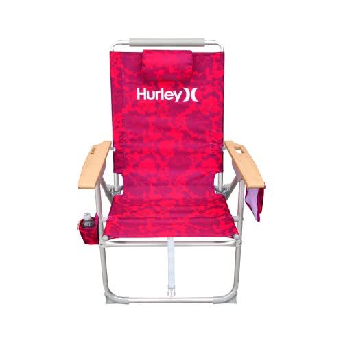 Hurley Beach Chair Hi-Boy Wood Arm, One Size, Knockout Floral Azalea