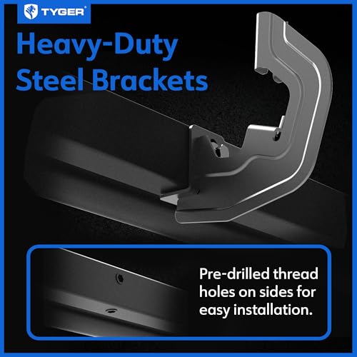 Tyger Auto Trax Nerf Bars | Compatible with 2007-2021 Toyota Tundra | CrewMax | TG-NB7T20208 | Drop Step Side Step Rail Running Board