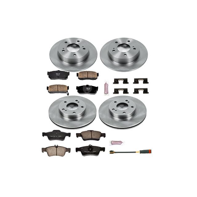 Power Stop Autospecialty KOE2780 Front and Rear Replacement Brake Kit-OE Brake Rotors & Ceramic Brake Pads For Nissan Maxima 1989-1994 [Model Specific]