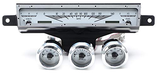 Dakota Digital 61 62 Chevy Impala VHX-61C-IMP-S-R Analog Dash Gauge System Silver Red