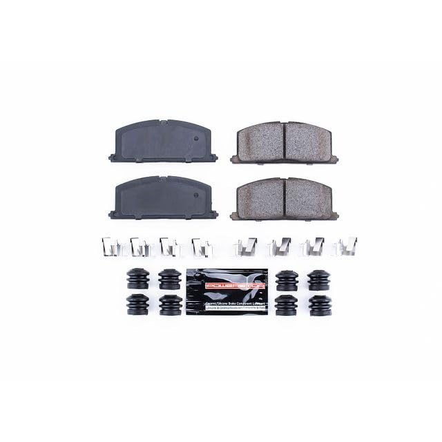 Power Stop Z23-242 Z23 Sport Carbon Fiber Infused Ceramic Brake Pads with Hardware For Nova, Geo Prizm, Camry, Celica, Corolla, MR2, MR2, Paseo, Tercel [Model Specific]