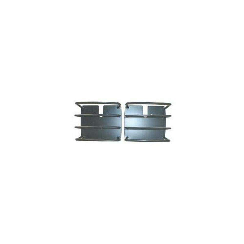 Black Steel Jeep CJ & Wrangler Tail Light EuroGuard-Pair (1976-2006)