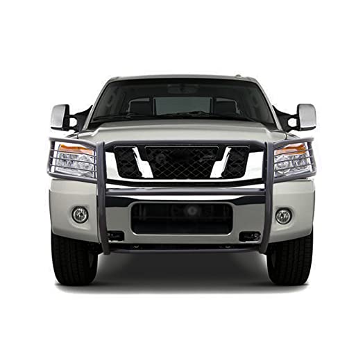Grille Brush Black Horse Bumper Guard Modular Compatible with 2005-2015 Nissan Armada|2004-2015 Nissan Titan Crew Cab|2004-2015 Nissan Titan King Cab-17NR26MA