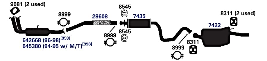 Exhaust Muffler AP Exhaust Products 7422