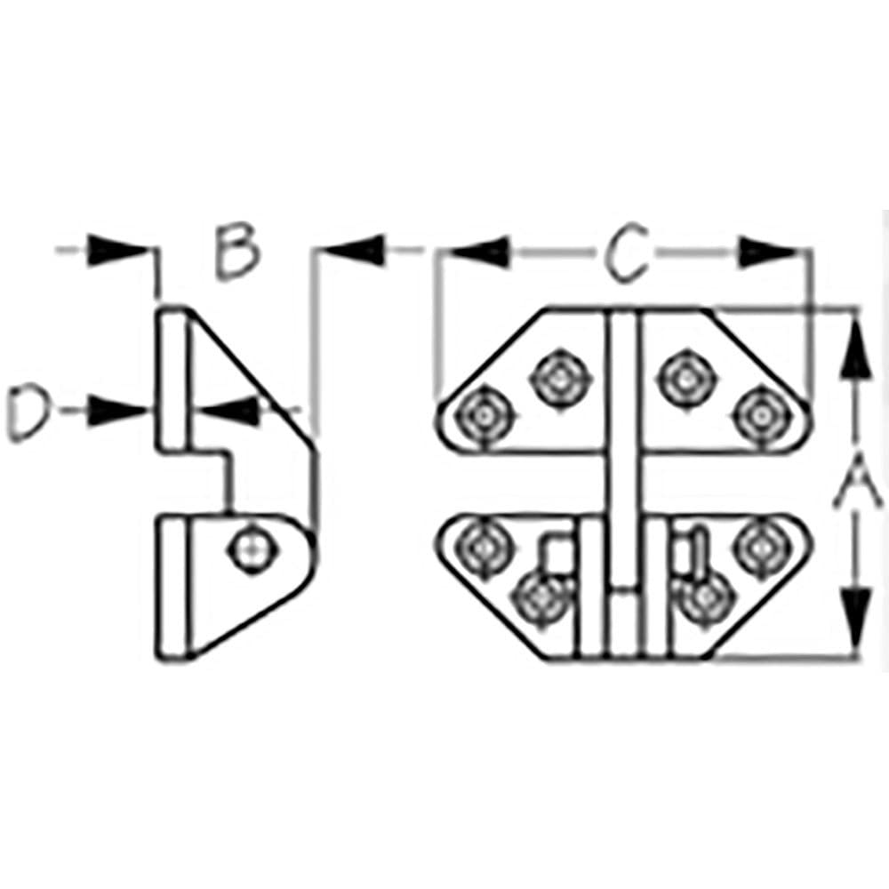 Hatch Hinge Sea Dog Line SS 2-5/8"