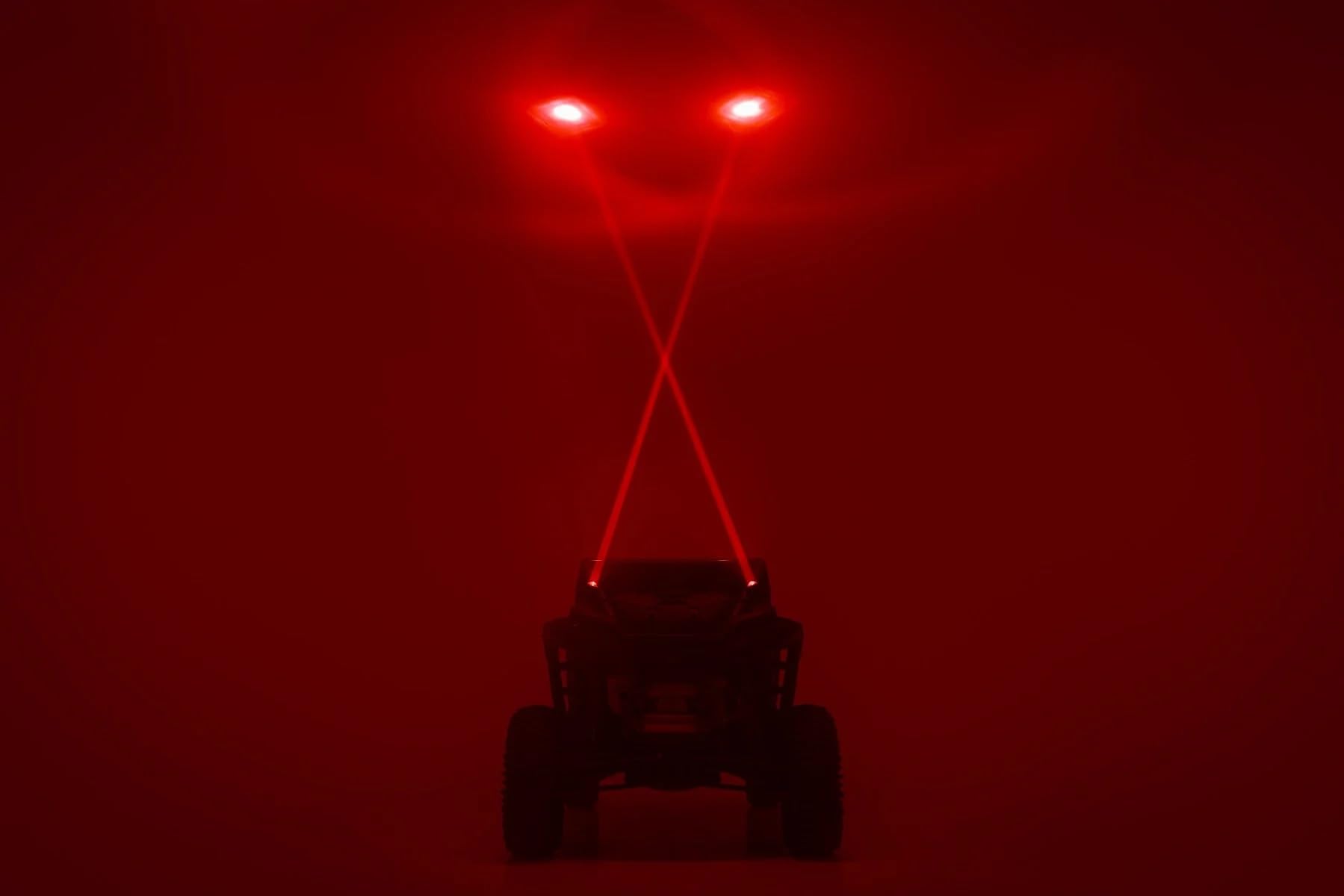 UTV Rough Country Laser Whip Light Kit (Pair) - 20W RGBW LED with Remote, 2400 Lumens, IP67 Waterproof, Stainless Mounts - Fits Polaris RZR, Can-Am, Honda Talon, Yamaha