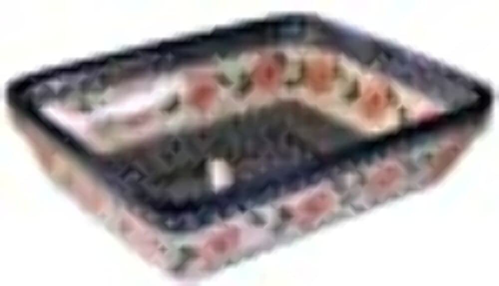 Polish Pottery Deep Medium Dish Baker 2 3/4" H x 11" W x 8 1/2" L