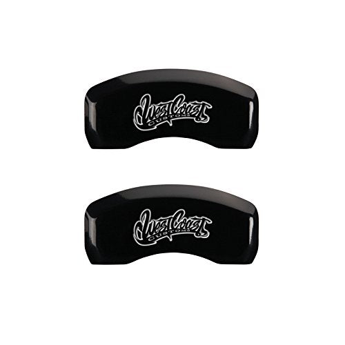 MGP Caliper Covers 'West Coast Customs Baseball' Logo Engraved Black Powder Coat Finish Front/Rear Caliper Cover, (Set of 4) 16223SWCCBK