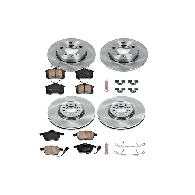 Power Stop KOE2795 Front and Rear Autospecialty Replacement Brake Kit-OE Brake Rotors & Ceramic Brake Pads For Audi TT Quattro 2000-2006 [Model Specific]