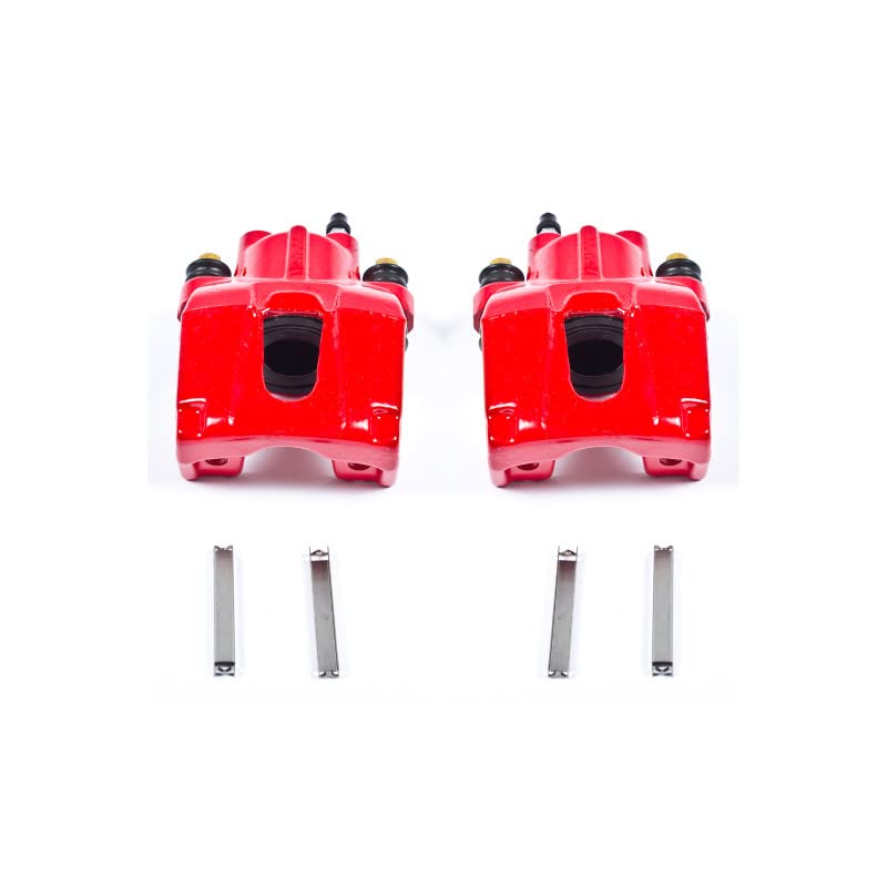Caliper Set Power Stop For Jeep Commander 2006-2010, Jeep Grand Cherokee 2005-2010 [Model Specific] Rear Pair of High-Temp Red Powder Coated Calipers S4998