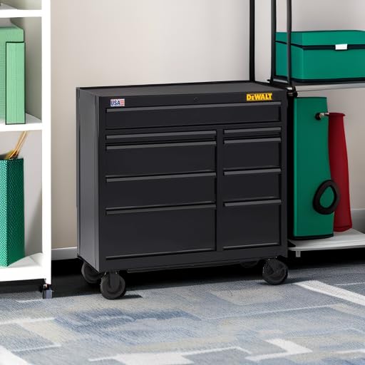 DEWALT 9-Drawer Rolling Tool Cabinet, 41-in., Black (DWST24190)