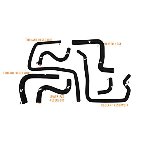 Mishimoto Ancillary Hose Kit MMHOSE-SUB-ANC4BK Fits Subaru WRX/STI 2004-2007 Black