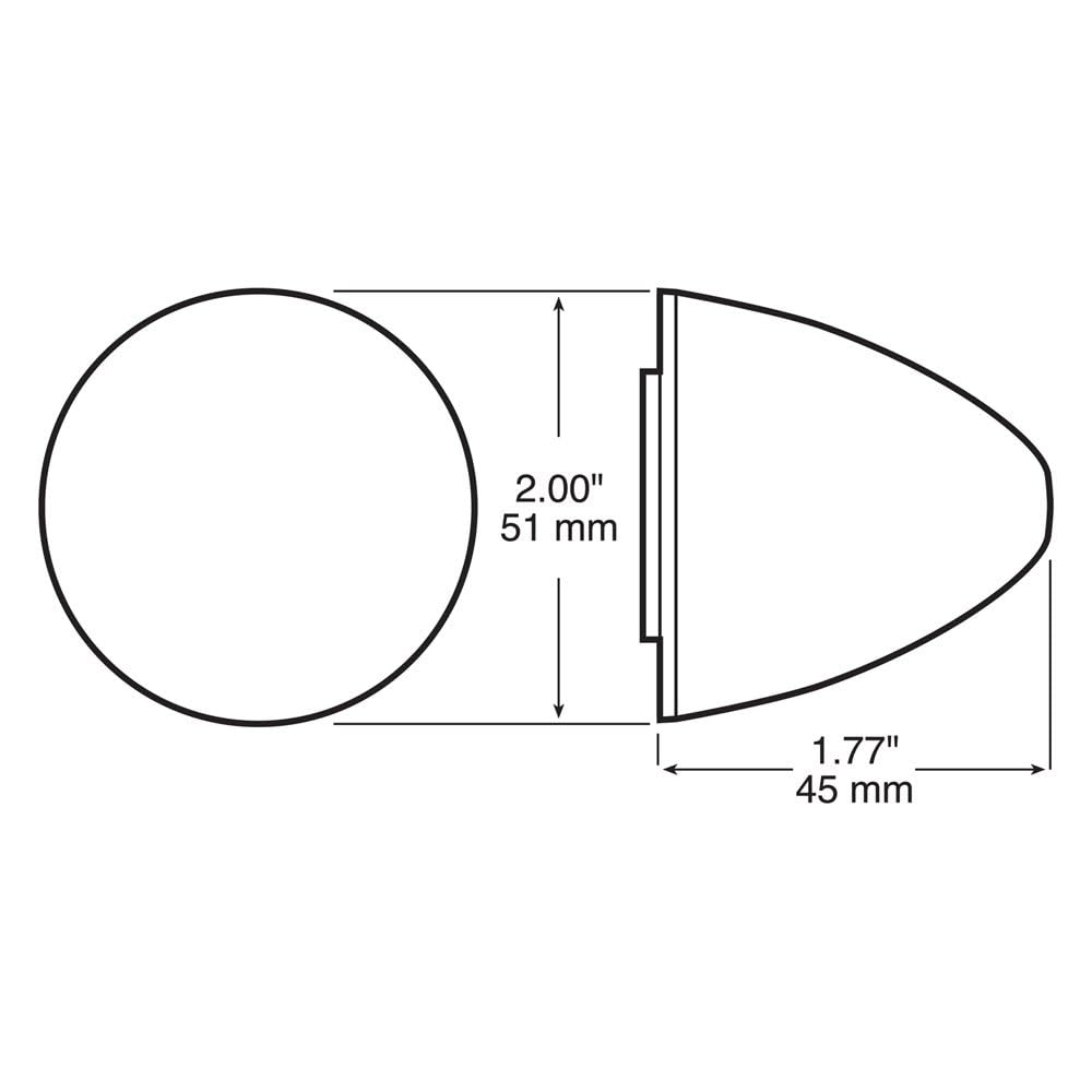 Beehive Style Peterson Manufacturing (166R) 2" LED Clearance and Side Marker Light