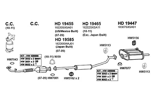 Rear Ansa HD19447 - Exhaust Muffler