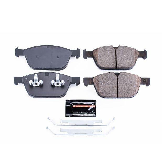 Power Stop Z23-1412 Z23 Evolution Sport Carbon Fiber Infused Ceramic Brake Pads with Hardware For Volvo XC60 2010-2015, Volvo XC90 2010-2014 [Model Specific]