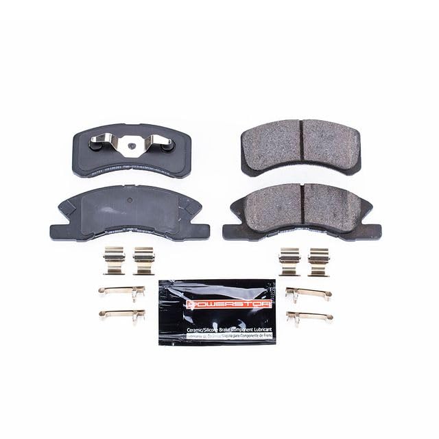 Power Stop Z23-1731 Z23 Evolution Sport Carbon Fiber Infused Ceramic Brake Pads with Hardware For Mitsubishi Mirage, Mitsubishi Mirage, Mitsubishi Mirage G4 [Model Specific]