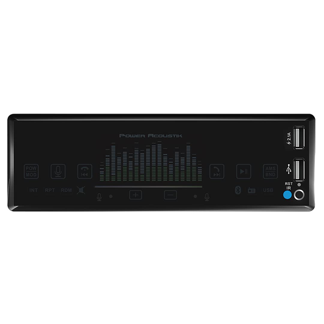 Single Din Power Acoustik PL-60MB MP3 Car Stereo, Touch Panel, Google Voice Control, Hand Motion, Bluetooth, 1 Din USB AUX