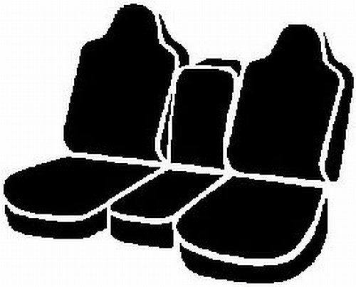 Fia TRS40 BLACK TRS47-10 Solid Wrangler Solid Black Seat Cover (Front Split Seat 40/20/40/Saddle Blanket)